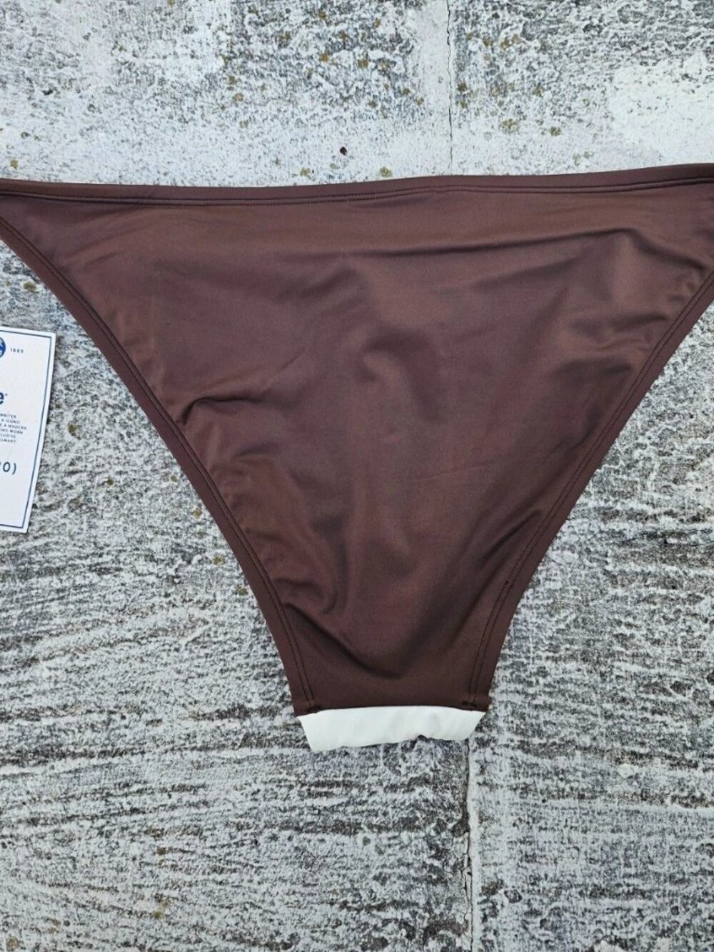 Kacey Lee Women Bikini Bottom W/ Seaming Brown/White Tone Size XXL 20 NWT